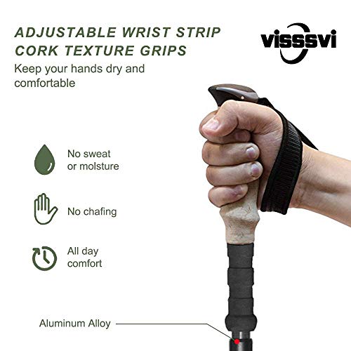 VISSSVI Bastones de Senderismo Bastones Trekking Plegables 2pcs 35cm-125cm de Aleación de Aluminio 7075 Telescópico, Plegable, Ultraligero para Senderismo, Camping, montañismo(Negro) VISSSVI Bastones de Senderismo Bastones Trekking Plegables 2pcs 35cm-125cm de Aleación de Aluminio 7075 Telescópico, Plegable, Ultraligero para Senderismo, Camping, montañismo(Negro)