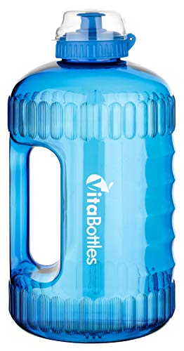 VitaBottles Gimnasio Fitness Botella para Beber 2.2 litros XXXL Libre de BPA Libre de DHEP Azul Deportes Botella para Beber Contenedor de Agua Galón de Agua VitaBottles Gimnasio Fitness Botella para Beber 2.2 litros XXXL Libre de BPA Libre de DHEP Azul Deportes Botella para Beber Contenedor de Agua Galón de Agua