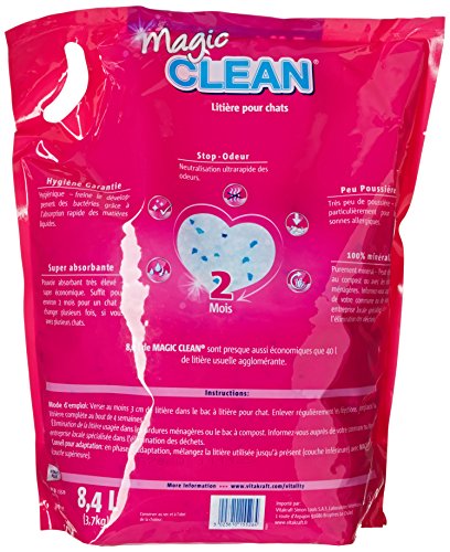 Vitakraft Magic Clean 15526 Arena para Gatos, duración de 8 semanas, 8,4 L.