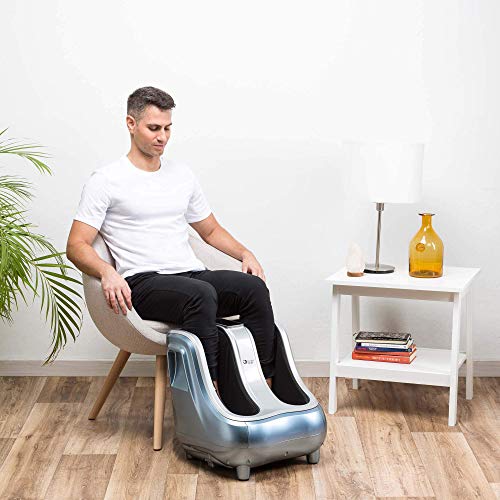 VITALZEN® PRO Masajeador de piernas - Azul (modelo 2021) - Masaje por amasamiento, presión - Reflexología podal, diseñado para aliviar el dolor y tensión muscular en pies, tobillos y gemelos VITALZEN® PRO Masajeador de piernas - Azul (modelo 2021) - Masaje por amasamiento, presión - Reflexología podal, diseñado para aliviar el dolor y tensión muscular en pies, tobillos y gemelos