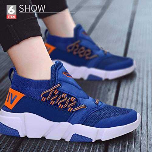 VITIKE Zapatillas Unisex Niños Zapatillas de Deporte para de Las Muchachas de Los Muchachos Al Aire Zapatillas (30, 2-Azul)