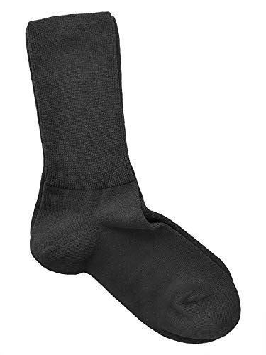 vitsocks Calcetines Extra Anchos No Aprieten Hombre (3 PARES) Piernas Tobillos Hinchados, negro, 39-41