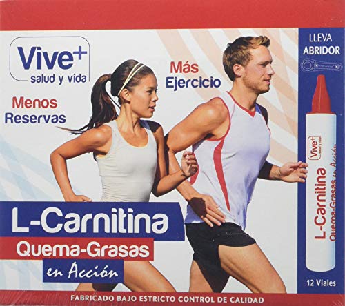 Vive+ L- Carnitina Liquida - 3 Paquetes de 12 Unidades