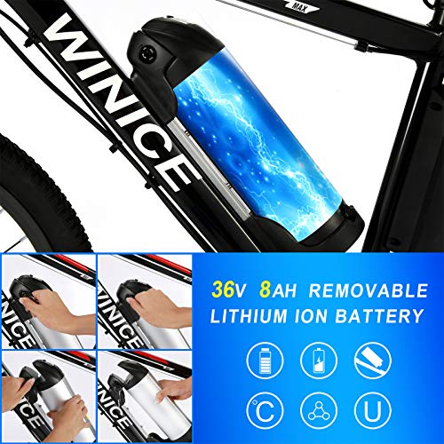 Vivi Bicicleta de Montaña Eléctrica 250W 26'' Bicicleta Eléctrica con 36V 8Ah Batería de Ión de Litio-para Adultos, 21 Velocidades Vivi Bicicleta de Montaña Eléctrica 250W 26'' Bicicleta Eléctrica con 36V 8Ah Batería de Ión de Litio-para Adultos, 21 Velocidades