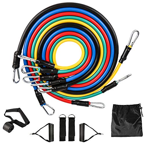 Vivibel 11 Piezas Bandas de Resistencia,Conjunto de Tubos de Ejercicios Juego de Bandas Resistencia Bandas Yoga de Resistencia Juego de Ejercicios Bandas de Resistencinta Bandas elásticas Fitness Vivibel 11 Piezas Bandas de Resistencia,Conjunto de Tubos de Ejercicios Juego de Bandas Resistencia Bandas Yoga de Resistencia Juego de Ejercicios Bandas de Resistencinta Bandas elásticas Fitness