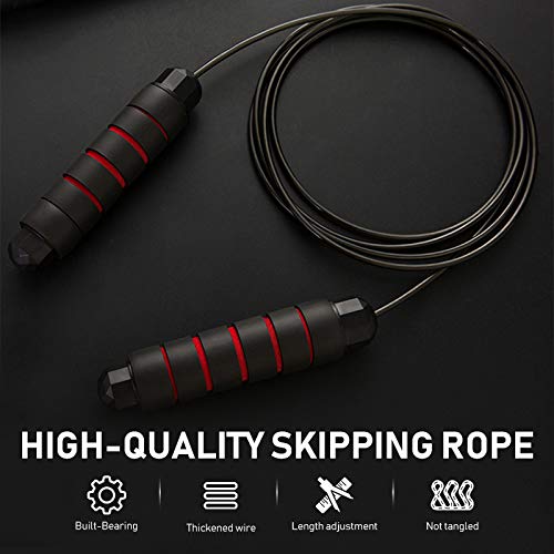 Vivibel 2 Cuerdas de Saltar, Cuerda de Saltar Ajustable de 3 m y Funda de PVC,Equipamiento Deportivo para niños, Adultos, Mujeres Saltar la Cuerda, Fitness, Boxeo, Deportes Vivibel 2 Cuerdas de Saltar, Cuerda de Saltar Ajustable de 3 m y Funda de PVC,Equipamiento Deportivo para niños, Adultos, Mujeres Saltar la Cuerda, Fitness, Boxeo, Deportes