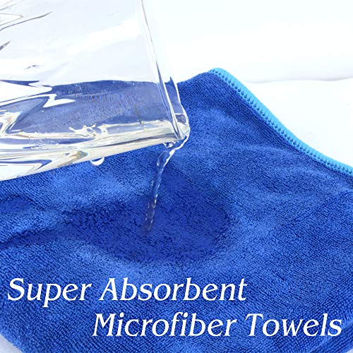 VIVOTE Toallas de Microfibra para Gimnasia Deportes Fitness Workout Sweat Towel Super Absorbent 3 Pack 35x75 CM (Gris + Azul Oscuro + Azul Claro)