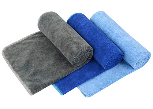 VIVOTE Toallas de Microfibra para Gimnasia Deportes Fitness Workout Sweat Towel Super Absorbent 3 Pack 35x75 CM (Gris + Azul Oscuro + Azul Claro) VIVOTE Toallas de Microfibra para Gimnasia Deportes Fitness Workout Sweat Towel Super Absorbent 3 Pack 35x75 CM (Gris + Azul Oscuro + Azul Claro)