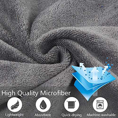 VIVOTE Ultra Suave Toalla Gimnasio, Paquete de 4 40cm x 80 cm Toalla Microfibra Super Absorbente, Gris VIVOTE Ultra Suave Toalla Gimnasio, Paquete de 4 40cm x 80 cm Toalla Microfibra Super Absorbente, Gris