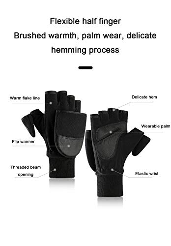 VIWIV Invierno Polar Guantes Calientes de los Hombres de los balanceos Plus Fleece Palma Resistente al Desgaste al Aire Libre de la Pantalla táctil sin Dedos, Multi-Code Opcional,XL VIWIV Invierno Polar Guantes Calientes de los Hombres de los balanceos Plus Fleece Palma Resistente al Desgaste al Aire Libre de la Pantalla táctil sin Dedos, Multi-Code Opcional,XL