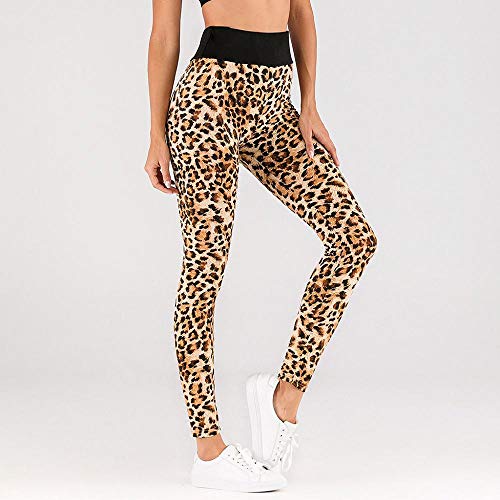 VJGOAL Pantalones de Yoga para Mujer Leggings de Fitness de Estampado de Leopardo de Moda Casual de Cintura Alta Medias elásticas Sexy Gimnasio Corriendo Pantalones Deportivos