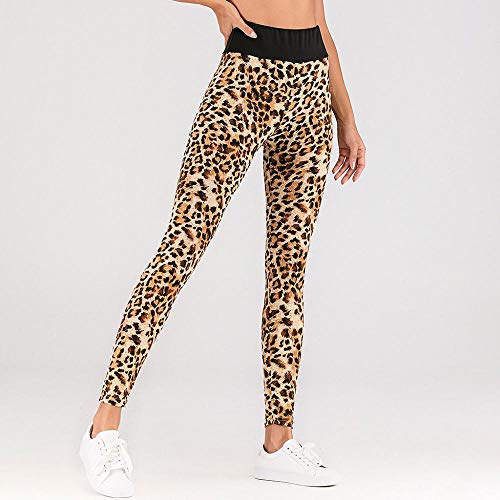 VJGOAL Pantalones de Yoga para Mujer Leggings de Fitness de Estampado de Leopardo de Moda Casual de Cintura Alta Medias elásticas Sexy Gimnasio Corriendo Pantalones Deportivos