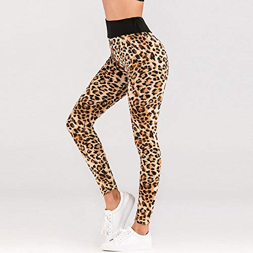 VJGOAL Pantalones de Yoga para Mujer Leggings de Fitness de Estampado de Leopardo de Moda Casual de Cintura Alta Medias elásticas Sexy Gimnasio Corriendo Pantalones Deportivos