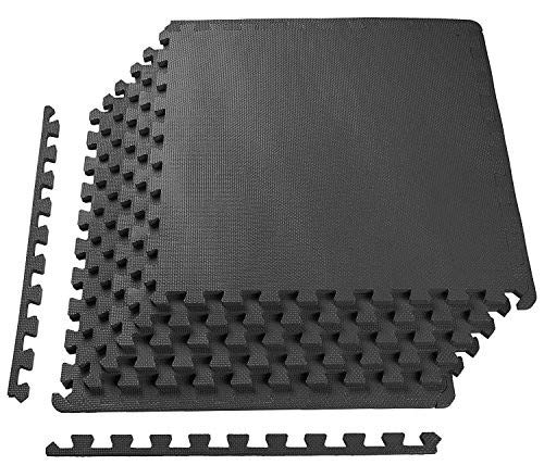 VLFit Esterilla Puzzle de Fitness – 18 losas de Goma Espuma + Bordes | Protección para el Suelo | para máquinas de Deporte y gimnasios sobre el Piso | Fácil de Limpiar VLFit Esterilla Puzzle de Fitness – 18 losas de Goma Espuma + Bordes | Protección para el Suelo | para máquinas de Deporte y gimnasios sobre el Piso | Fácil de Limpiar