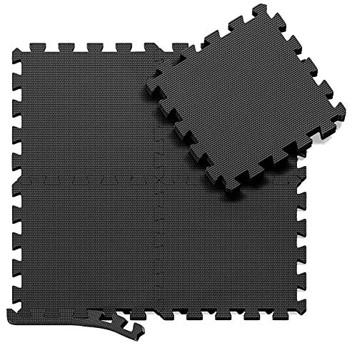 VLFit Esterilla Puzzle de Fitness – 18 losas de Goma Espuma + Bordes | Protección para el Suelo | para máquinas de Deporte y gimnasios sobre el Piso | Fácil de Limpiar VLFit Esterilla Puzzle de Fitness – 18 losas de Goma Espuma + Bordes | Protección para el Suelo | para máquinas de Deporte y gimnasios sobre el Piso | Fácil de Limpiar