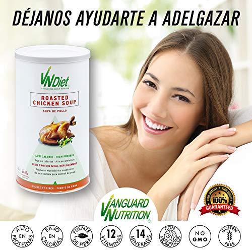 VNDiet - Batido Sustitutivo de Comida para Dieta | Batido para Adelgazar con Proteínas, Reemplazo Comida, Muy Saciante, Bebida Dietética para Adelgazar Rápido, 490gr, Sabor Sopa de Pollo