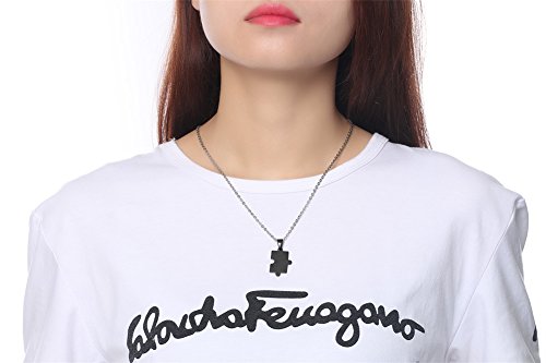 VNOX 2/3/4/5/6 Pcs Personalizar Amistad Personalizada/Amor Familia Rompecabezas Pareja Collares Pendientes/Llaveros/Pulseras para Lover Friend BFF,Joyas de Acero Inoxidable,Grabado Gratuito