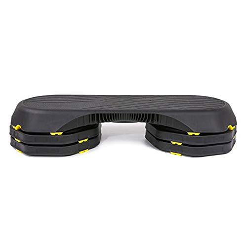 Vobajf Stepper Board Antideslizante para Entrenamiento de Pilates de 3 Niveles, Ejercicios aeróbicos, escalones de Altura Ajustable, PE, Negro, 108 cm