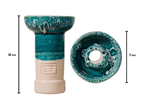 VODETA - Cazoleta para Cachimba | Sisha | Hookah de Cerámica Artesanal - Tipo Phunnel, Barro Blanco, Compatible con todos los Gestores de Calor VODETA - Cazoleta para Cachimba | Sisha | Hookah de Cerámica Artesanal - Tipo Phunnel, Barro Blanco, Compatible con todos los Gestores de Calor