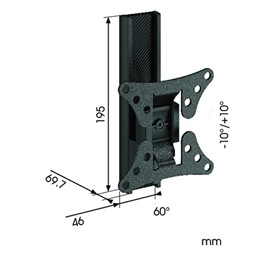 Vogel's WALL 1020 - Soporte de pared para televisores de hasta 26" (girable e inclinable), negro