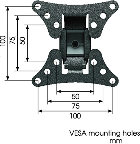 Vogel's WALL 1020 - Soporte de pared para televisores de hasta 26" (girable e inclinable), negro