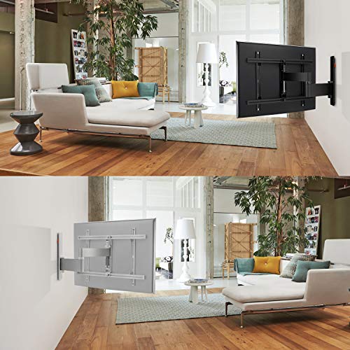 Vogels WALL 3245 Negro, Soporte de Pared para TV 32 - 55 Pulgadas, Inclinable y Giratorio 180º, Máx 20 kg y con sistema VESA Máx. 400 x 400