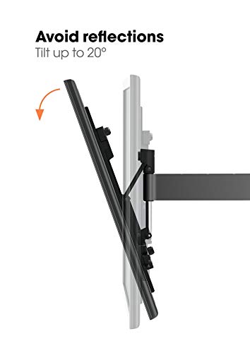 Vogels WALL 3245 Negro, Soporte de Pared para TV 32 - 55 Pulgadas, Inclinable y Giratorio 180º, Máx 20 kg y con sistema VESA Máx. 400 x 400