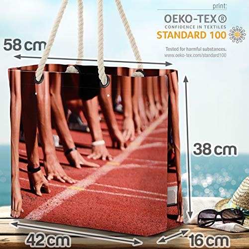 VOID Pista de Sprinters Bolsa de Playa 58x38x16cm 23L Shopper Bolsa de Viaje Compras Beach Bag Bolso VOID Pista de Sprinters Bolsa de Playa 58x38x16cm 23L Shopper Bolsa de Viaje Compras Beach Bag Bolso