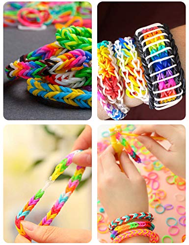 Volance DIY Pulseras Gomas, Gomas Para Pulseras de Colores 22 Colores + Muchos Pequeños Accesorios, los Mejores Regalos 4400