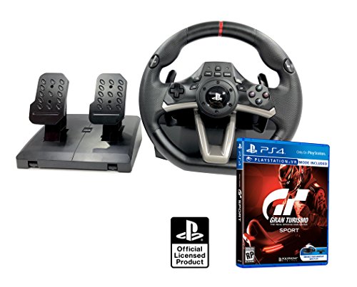 Volante y Pedales PS4 Licencia Original Playstation RWA Apex + Gran Turismo Sport GT Sport