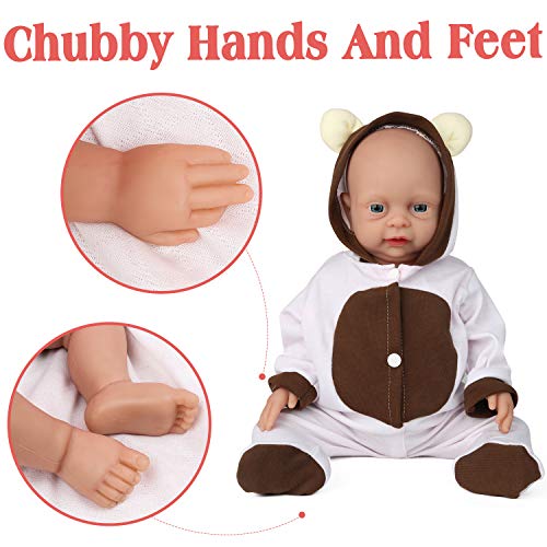 Vollence Muñeca bebé Reborn Natural de 46 cm Que Parece Real. Libre de PVC. Similar a un bebé Real Lleno de Peso. Muñeca bebé Muy Mona Hecho a Mano con Ropa – Chica Vollence Muñeca bebé Reborn Natural de 46 cm Que Parece Real. Libre de PVC. Similar a un bebé Real Lleno de Peso. Muñeca bebé Muy Mona Hecho a Mano con Ropa – Chica