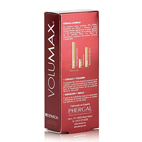 VOLUMAX REDEFINITION - Bálsamo Labial Antiedad, Redensificante y Antiarrugas Mujer | Define, Hidrata y Perfila | Labios Suaves y Carnosos | Vitamina E y Retinol | Mejora Producción de Colágeno - 15ml