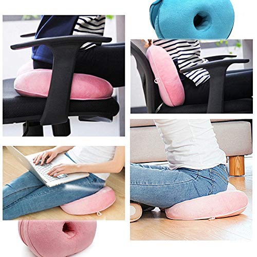 Volwco Cojín de asiento cómodo, doble cómodo, cojín de elevación de caderas, multifunción, para alivio de presión, se adapta al asiento de coche, hogar, oficina, 100% espuma viscoelástica Volwco Cojín de asiento cómodo, doble cómodo, cojín de elevación de caderas, multifunción, para alivio de presión, se adapta al asiento de coche, hogar, oficina, 100% espuma viscoelástica