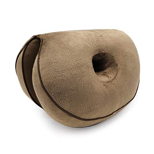 Volwco Cojín de asiento cómodo, doble cómodo, cojín de elevación de caderas, multifunción, para alivio de presión, se adapta al asiento de coche, hogar, oficina, 100% espuma viscoelástica Volwco Cojín de asiento cómodo, doble cómodo, cojín de elevación de caderas, multifunción, para alivio de presión, se adapta al asiento de coche, hogar, oficina, 100% espuma viscoelástica