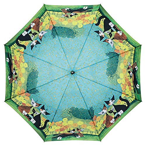 VON LILIENFELD Paraguas de Iluvia Rosina Wachtmeister: All Together Largo Clásico Automático Grande Estable Arte Gato Floral VON LILIENFELD Paraguas de Iluvia Rosina Wachtmeister: All Together Largo Clásico Automático Grande Estable Arte Gato Floral