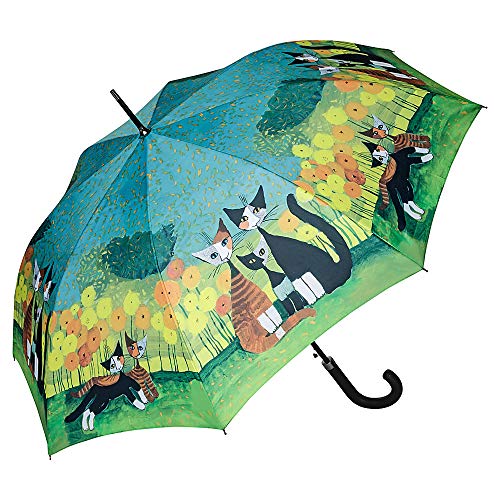 VON LILIENFELD Paraguas de Iluvia Rosina Wachtmeister: All Together Largo Clásico Automático Grande Estable Arte Gato Floral VON LILIENFELD Paraguas de Iluvia Rosina Wachtmeister: All Together Largo Clásico Automático Grande Estable Arte Gato Floral