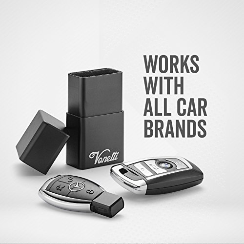 VONETTI Alpha Shield Premium Keyless Go - Caja de aluminio para llave de coche, Funda Faraday Movil, Bolsa Faraday Movil, Jaula Faraday Movil, Bloqueador de Señal RFID/NFC/GPS/WIFI
