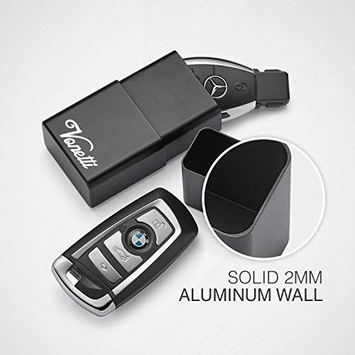 VONETTI Alpha Shield Premium Keyless Go - Caja de aluminio para llave de coche, Funda Faraday Movil, Bolsa Faraday Movil, Jaula Faraday Movil, Bloqueador de Señal RFID/NFC/GPS/WIFI VONETTI Alpha Shield Premium Keyless Go - Caja de aluminio para llave de coche, Funda Faraday Movil, Bolsa Faraday Movil, Jaula Faraday Movil, Bloqueador de Señal RFID/NFC/GPS/WIFI