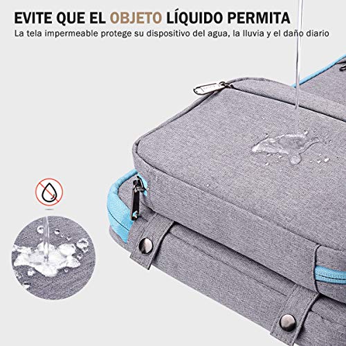 Voova 13 13.3 13.5 Pulgadas Funda Portátil,Bolsillo de Accesorios para Funda Ordenador Portátil,Compatible con Chromebook,MacBook Pro/MacBook Air 13"/ M1,2020,Surface Book 2,XPS 13,Gris Claro