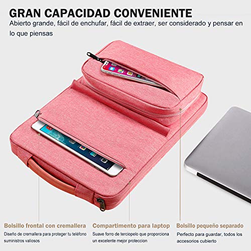 Voova 14 15 15.6 Pulgadas Funda Portátil con Bolsillo de Accesorios,Diseño Especial Impermeable Funda Protectora,para MacBook Pro Retina 15",Chromebook,XPS 15”,Surface Laptop 3, para Señora, Rosado Voova 14 15 15.6 Pulgadas Funda Portátil con Bolsillo de Accesorios,Diseño Especial Impermeable Funda Protectora,para MacBook Pro Retina 15",Chromebook,XPS 15”,Surface Laptop 3, para Señora, Rosado
