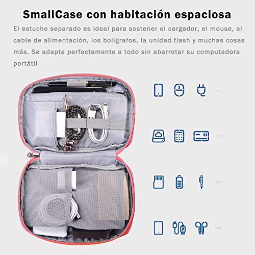 Voova 14 15 15.6 Pulgadas Funda Portátil con Bolsillo de Accesorios,Diseño Especial Impermeable Funda Protectora,para MacBook Pro Retina 15",Chromebook,XPS 15”,Surface Laptop 3, para Señora, Rosado