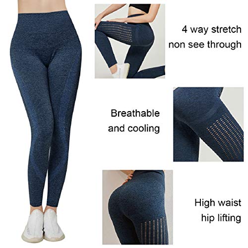 Voqeen Gym Legging Fitness para Mujer Mallas Yoga Mujer Pantalon Yoga Huecos Ropa Deportiva Mujer