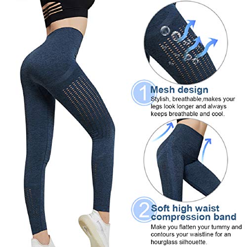 Voqeen Gym Legging Fitness para Mujer Mallas Yoga Mujer Pantalon Yoga Huecos Ropa Deportiva Mujer