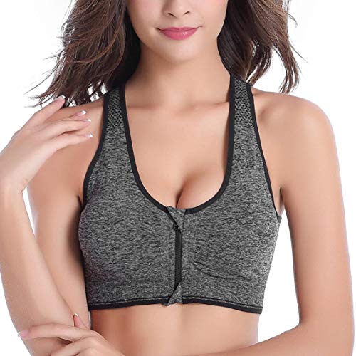 Voqeen Sujetador Deportivo Mujer Push Up con Almohadillas Extraíbles Bra Deporte Yoga Fitness Run Ejercicio de Diaria Slim Fit sin Anillo de Acero Chaleco para Mujer Sujetador de Camisola para