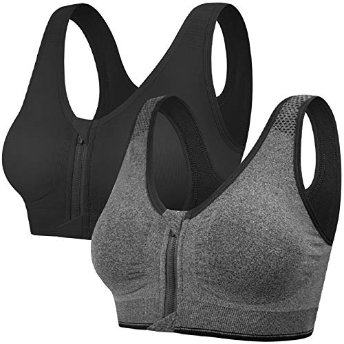 Voqeen Sujetador Deportivo Mujer Push Up con Almohadillas Extraíbles Bra Deporte Yoga Fitness Run Ejercicio de Diaria Slim Fit sin Anillo de Acero Chaleco para Mujer Sujetador de Camisola para