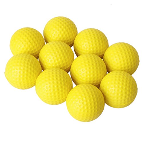 VORCOOL 10 Unidades Bolsas de Golf Pelotas de Golf Elástico Ssuave Interior Practique Amarillo