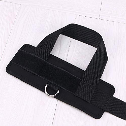 VORCOOL 2 correas de tobillo acolchadas con anillo en D para gimnasia, entrenamiento, máquinas de cables, glúteos y ejercicios de piernas (negro)