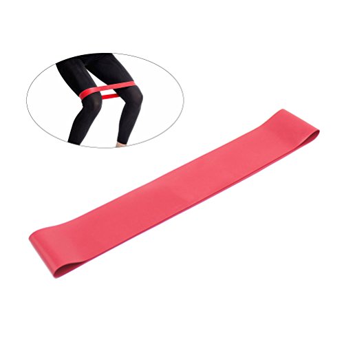 VORCOOL Banda elástica de Ejercicio físico con Banda de Resistencia para el Gimnasio en casa Yoga Deporte Ejercicio 500 * 50 * 0.5MM (Rojo)