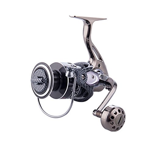 VORCOOL Carrete de pesca spinning 12 + 1 BB Light y Ultra Smooth Potente carrete de pesca de spinning de aluminio Relación de engranaje 5.2: 1 para agua salada o de agua dulce