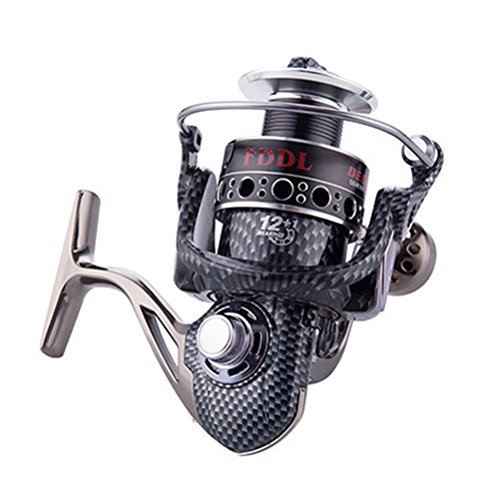VORCOOL Carrete de pesca spinning 12 + 1 BB Light y Ultra Smooth Potente carrete de pesca de spinning de aluminio Relación de engranaje 5.2: 1 para agua salada o de agua dulce VORCOOL Carrete de pesca spinning 12 + 1 BB Light y Ultra Smooth Potente carrete de pesca de spinning de aluminio Relación de engranaje 5.2: 1 para agua salada o de agua dulce